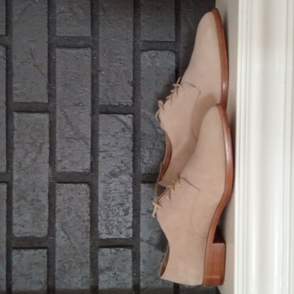 Women's Suede Lace Up Pointed Toe Oxford Shoes